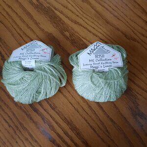 Maggi Knits Irish MK Collection Maggi's Linen Lot Of 2 Color 16 Dye Lot 87563